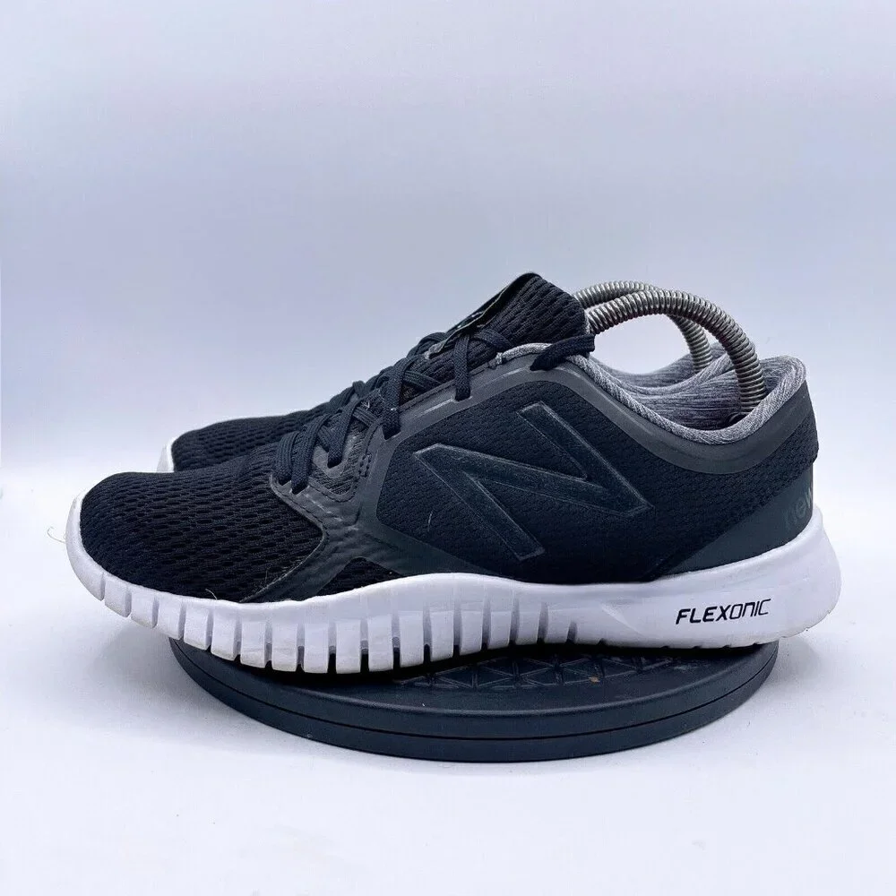 Men's New Balance MX66MB2 Flexonic Black/White Lace-up Running Shoes Size 8.5D